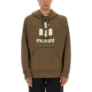 ISABEL MARANT Men's Graphic Hoodie Men BROWN Sweaters & Cardigans